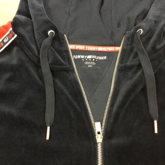 Tommy Hilfiger Sport Velour Hoodie 2x large - Picture 3 of 10